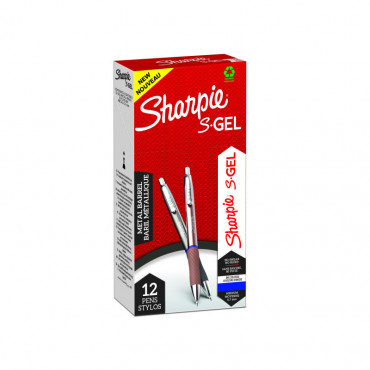 Sharpie S-Gel Metal geelikynä 0,7 mm sininen | Rauman Konttoripalvelu Oy