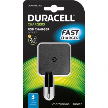 Duracell MicroUSB 2.4A laturi ilman kaapelia | Rauman Konttoripalvelu Oy