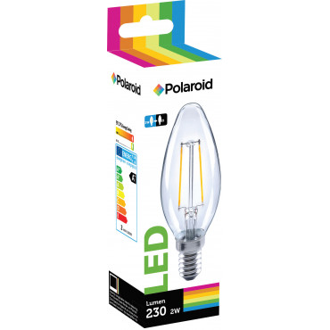 Polaroid LED filament kynttilä 2W E14 | Rauman Konttoripalvelu Oy