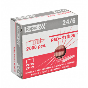Rapid niitit 24/6 Red-Stripe (2000) | Rauman Konttoripalvelu Oy