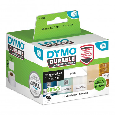 Dymo LabelWriter Durable kestotarrat 25 x 25 mm | Rauman Konttoripalvelu Oy