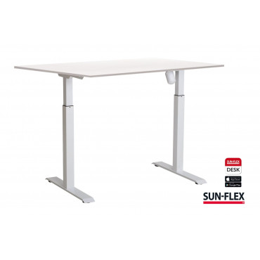 Sähköpöytä Sun-Flex Easydesk Adapt II valkoinen 120 x 80 cm | Rauman Konttoripalvelu Oy