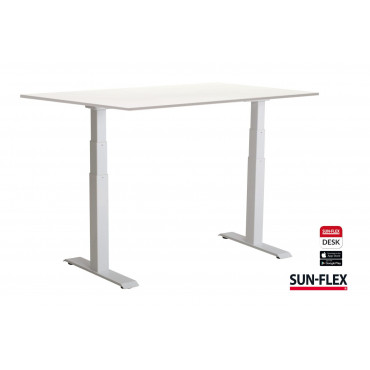 Sähköpöytä Sun-Flex Easydesk Adapt VI valkoinen 140 x 80 cm | Rauman Konttoripalvelu Oy