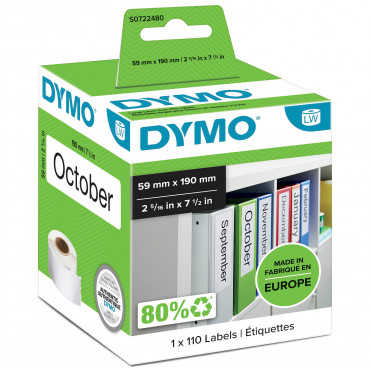 Dymo LabelWriter suuret mappitarrat 59 x 190 mm | Rauman Konttoripalvelu Oy