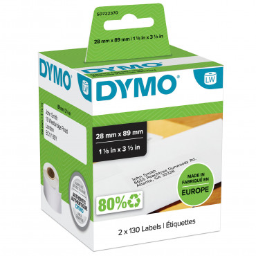 Dymo LabelWriter osoitetarra 89 x 28 mm (2) | Rauman Konttoripalvelu Oy
