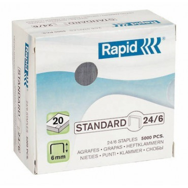 Rapid niitit  Standard 24/6 Galv. (5000) | Rauman Konttoripalvelu Oy