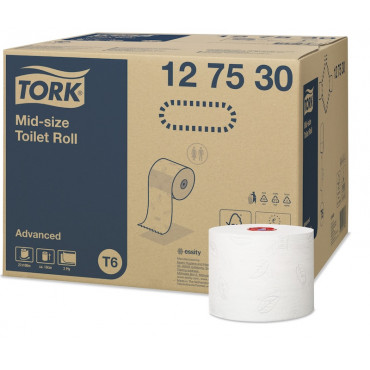 Tork Mid-Size WC-paperi Advanced T6 valkoinen (27) | Rauman Konttoripalvelu Oy
