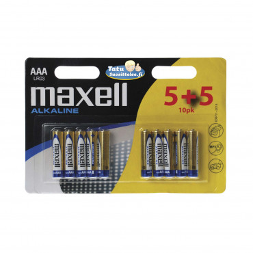 Maxell paristo LR3 (AAA) 5+5, 10-pack | Rauman Konttoripalvelu Oy