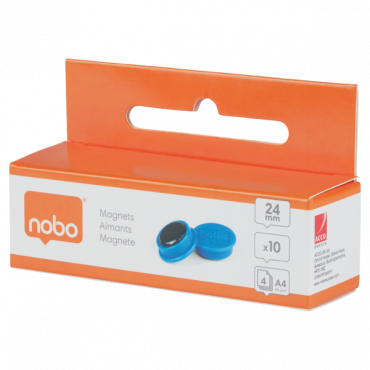 Nobo magneetit 24 mm sininen (10) | Rauman Konttoripalvelu Oy
