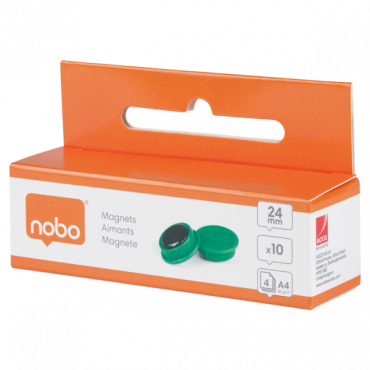 Nobo magneetit 24 mm vihreä (10) | Rauman Konttoripalvelu Oy