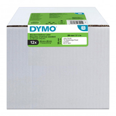 Dymo LabelWriter osoitetarra 89 x 28 mm multipack (12) | Rauman Konttoripalvelu Oy