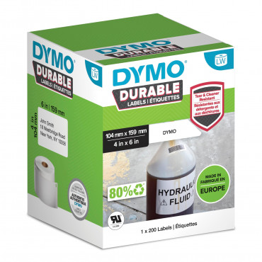 Dymo LabelWriter Durable kestotarrat 104 x 159 mm | Rauman Konttoripalvelu Oy