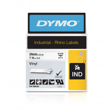 Dymo Rhino Industrial tarrateippi 24 mm mu/va vinyyli | Rauman Konttoripalvelu Oy