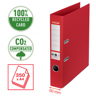 Esselte CO2 neutral mappi No.1 A4 50 mm punainen | Rauman Konttoripalvelu Oy