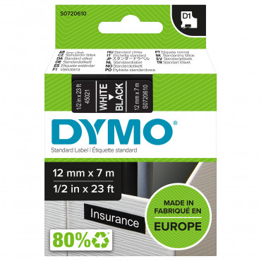 Dymo D1 tarrateippi 12 mm va/mu | Rauman Konttoripalvelu Oy