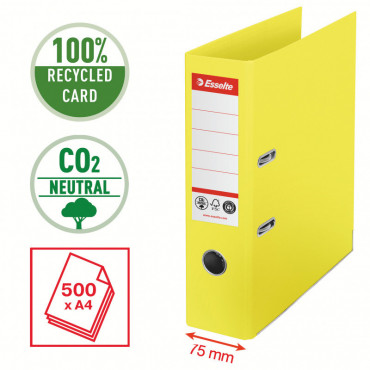 Esselte CO2 neutral mappi No.1 A4 75 mm keltainen | Rauman Konttoripalvelu Oy