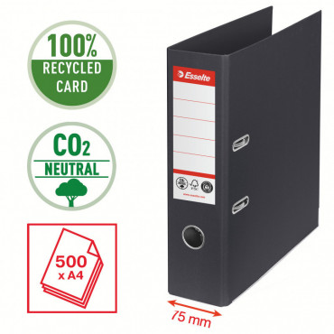 Esselte CO2 neutral mappi No.1 A4 75 mm musta | Rauman Konttoripalvelu Oy