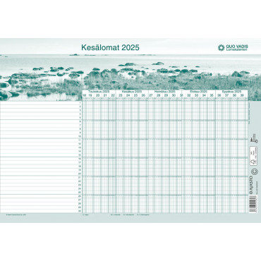 Quo Vadis -lomakalenteri 2025-2026 | Rauman Konttoripalvelu Oy