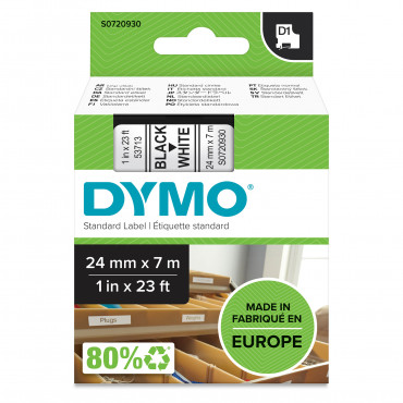 Dymo D1 tarrateippi 24 mm mu/va | Rauman Konttoripalvelu Oy