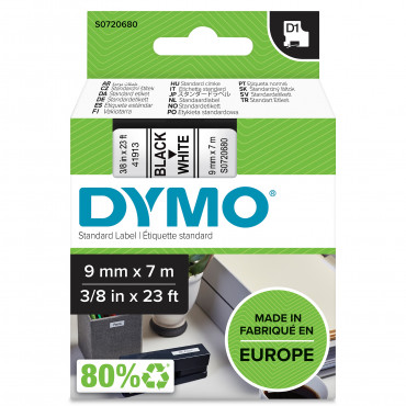 Dymo D1 tarrateippi 9 mm mu/va | Rauman Konttoripalvelu Oy