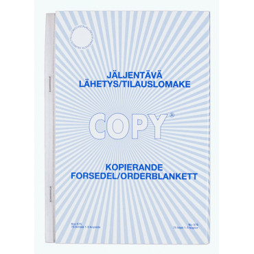 Copy tilaus/lähete  A5/100 pysty jäljentävä | Rauman Konttoripalvelu Oy