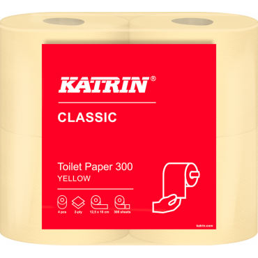 Katrin Wc-paperi 300 keltainen | Rauman Konttoripalvelu Oy