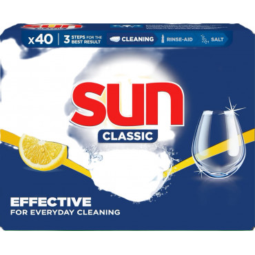 Sun konetiskiainetabletti 40 kpl Lemon | Rauman Konttoripalvelu Oy