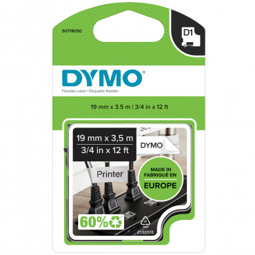 Dymo D1 tarrateippi 19 mm mu/va | Rauman Konttoripalvelu Oy