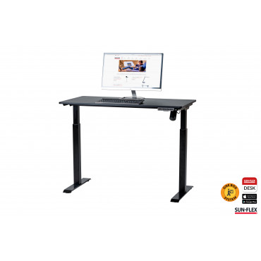 Sähköpöytä Sun-Flex Easydesk Elite musta 120 x 60 cm | Rauman Konttoripalvelu Oy