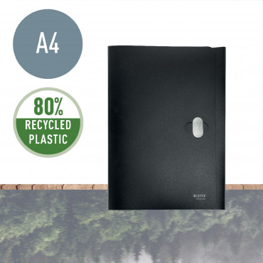 Leitz Recycle läppäkansio A4 PP musta | Rauman Konttoripalvelu Oy