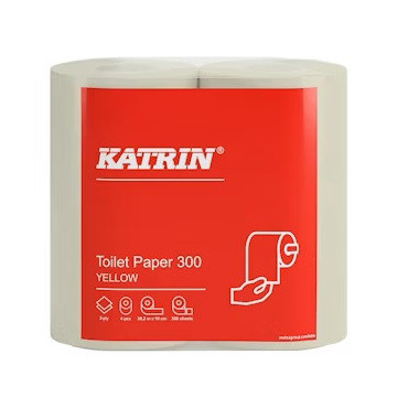Katrin Wc-paperi 300 keltainen 104753 | Rauman Konttoripalvelu Oy