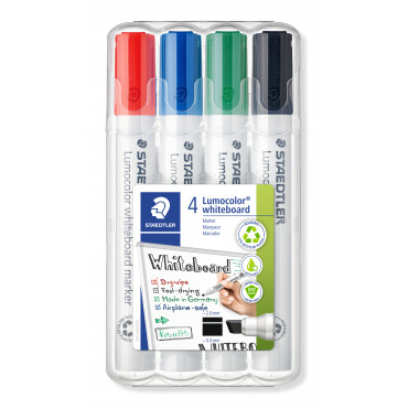 Staedtler valkotaulukynä 4 värin sarja 2-5 mm viisto Staedtler valkotaulukynä 4 värin sarja 2-5 mm viisto | Rauman Konttoripalvelu Oy
