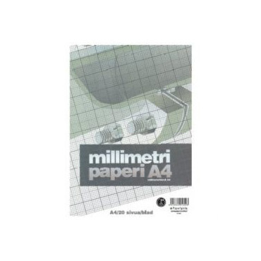 Millimetrilehtiö A4/20 oranssi | Rauman Konttoripalvelu Oy