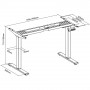 TC Desk Duo sähköpöydänrunko harmaa | Rauman Konttoripalvelu Oy
