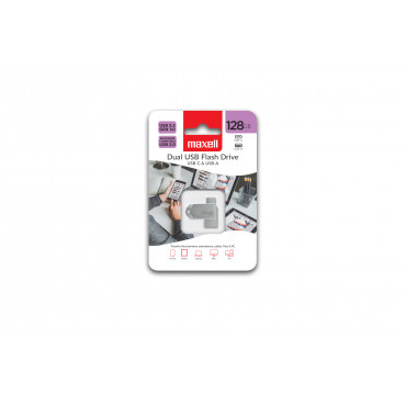 Maxell USB-muistitikku 3.2 GEN1 128GB USB A+C | Rauman Konttoripalvelu Oy
