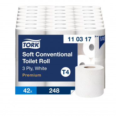Tork Soft WC-paperi, perinteinen, valkoinen T4 | Rauman Konttoripalvelu Oy