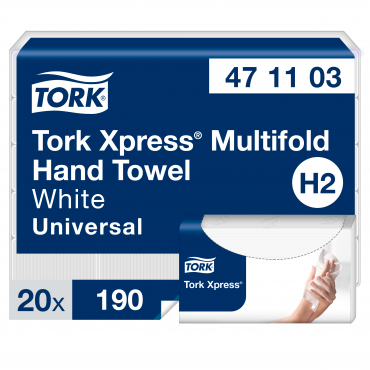 Tork Xpress® Multifold -käsipyyhkeet luonnonvalkoinen H2 | Rauman Konttoripalvelu Oy