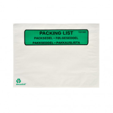 Pakkauslistapussi C5 EKO painettu (1000) | Rauman Konttoripalvelu Oy