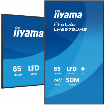 iiyama Prolite LH6575UHS 65″ 24/7 näyttö | Rauman Konttoripalvelu Oy