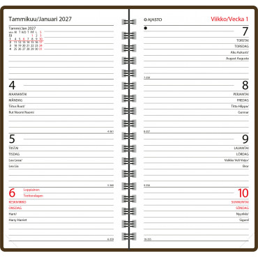 Agenda horizontal, ruskea | Rauman Konttoripalvelu Oy