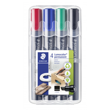 Staedtler Lumocolor 350 huopakynä 4-v sarja 2-5 mm viisto | Rauman Konttoripalvelu Oy