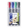 Staedtler Lumocolor 352 huopakynä 4-värin sarja 2 mm pyöreä | Rauman Konttoripalvelu Oy