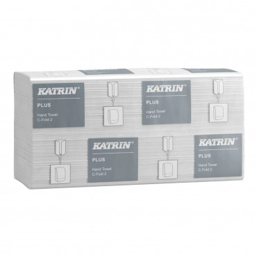 Katrin Plus käsipyyhe C-taitto 2-krs valkoinen 92512 | Rauman Konttoripalvelu Oy