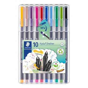 Staedtler Triplus fineliner 334 0,3 mm 10-v sarja | Rauman Konttoripalvelu Oy