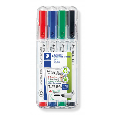 Staedtler Lumocolor 341 valkotaulukynä 4-v sarja 1-2 mm | Rauman Konttoripalvelu Oy