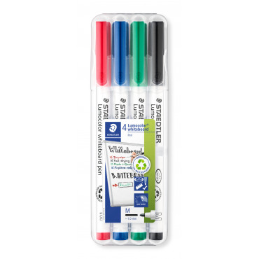 Staedtler Lumocolor 301 valkotaulukynä 4 värin sarja 1,0 mm | Rauman Konttoripalvelu Oy