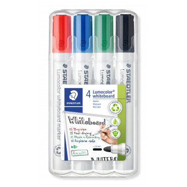 Staedtler Lumocolor 351 valkotaulukynä 4-v sarja 2 mm pyöreä | Rauman Konttoripalvelu Oy