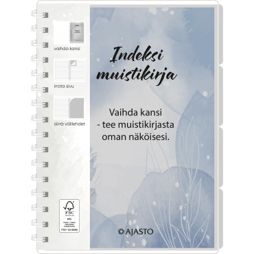 Indeksi muistikirja | Rauman Konttoripalvelu Oy