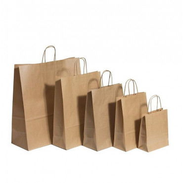 Nyörisankakassi ruskea 26 + 12 x 35 cm (50) | Rauman Konttoripalvelu Oy