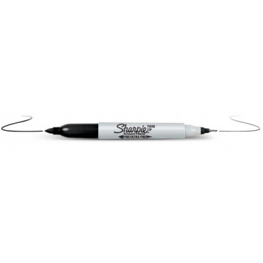 Sharpie Twintip 0,3/1 mm huopakynä musta | Rauman Konttoripalvelu Oy